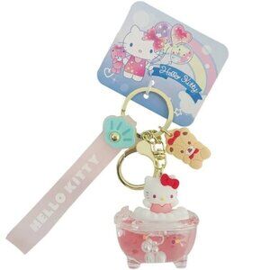 Sanrio Hello Kitty Bubble Bath Keyring Charm Kawaii Y2K Bag Charm Accessory
